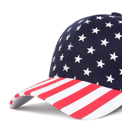 Image of Patriotic-USA-Flag-Baseball-Caps-Woman-Man-Sun-Hat for 4th-July