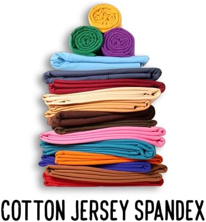 FabricLA Cotton Spandex Jersey Fabric 10 oz - Black - 1 Yard