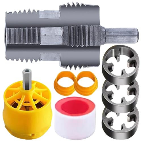 Miniatura 9 de Gjnjfdf Herramienta De Rosca De Pvc Herramienta Para Hacer Roscas 1 2 Pulgada 3 4 Pulgada 1 Pulgada De Tubería De Rostro Matrices Para Roscar Tuberías Conjunto De Roscas De Tubería