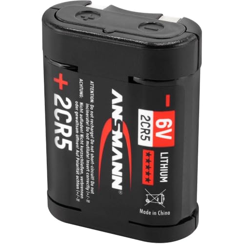 ANSMANN Lithium Batterie 2CR5 / 6V Li Fotobatterie mit Langer Haltbarkeit/Unempfindlich gegen Extremtemperaturen/Ideal für Kameras LED-Taschenlampen Sensor-Wasserhahn und vieles mehr