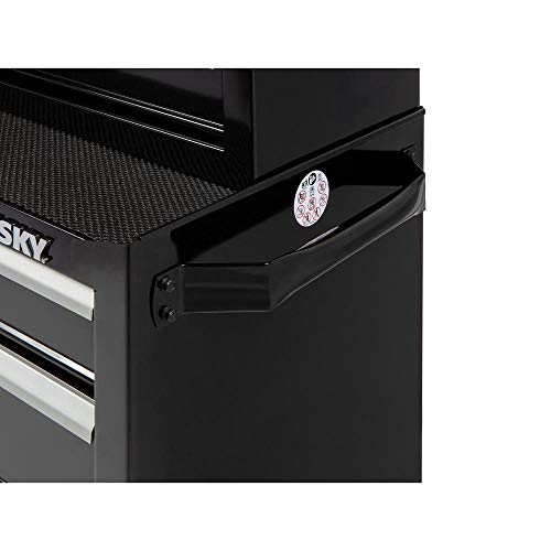 Husky 26 in. W 4-Drawer Rolling Cabinet Tool Box Chest in Gloss Black
