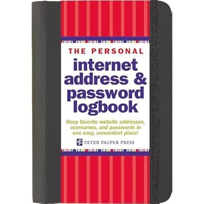 The Personal Internet Address & Password Log Book