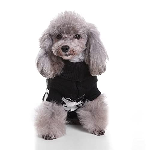 Cute Black Christmas Anchor Sweater For Small Dogs Cats Winter Warm Sweater School Style Shirt Outfits Clothes Xs #TOP6