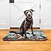 KJIZMO Blue Flowers Dog Bed Mat, Soft Comfortable Warm Crate Pad with Anti-Slip Bottom, Machine Washable Pet Mattress for Pets Sleeping for Large Medium Dogs & Cats 24x18in
