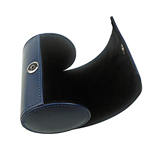 Men's Necktie Travel Case , Tie Anti-Wrinkle Organizer Box - Formal Cylinder Shape (Blue) #TOP3