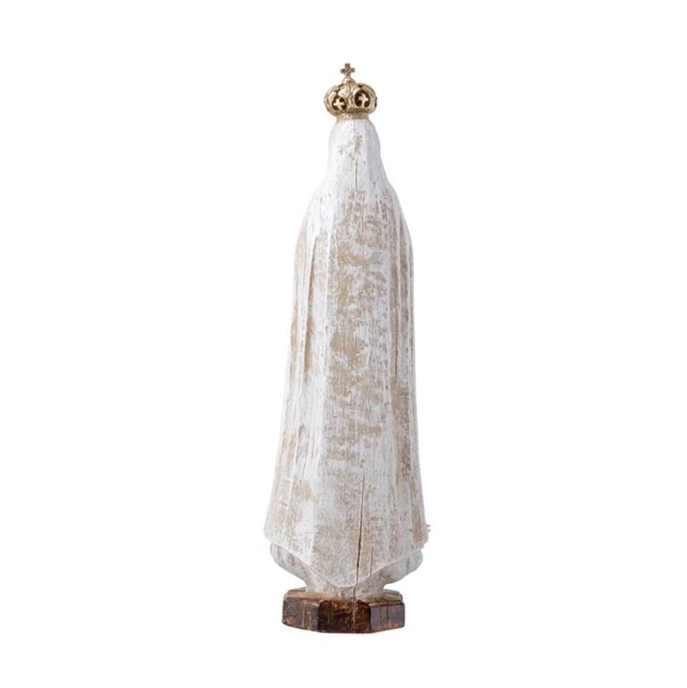 Virgen de Fátima Figura 30 cm. Escultura Detalle peana