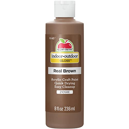 Apple Barrel Gloss Acrylic Paint in Assorted Colors (8 oz), Gloss Real Brown