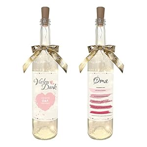 rnairni LED Flaschenlicht | Oma Geschenk | Dekoflasche mit LED Beleuchtung | Geschenke Oma Geburtstag | LED Deko…