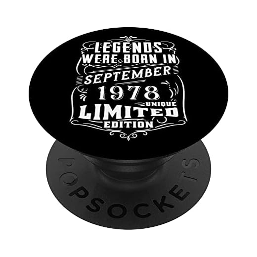 Cumpleaños Septiembre 1978 Edición Limitada Regalo Vintage PopSockets PopGrip Intercambiable