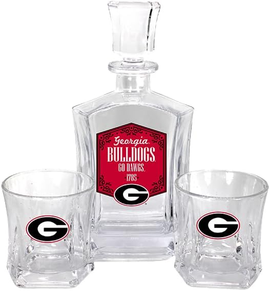 Ohio State Buckeyes Decanter Set with Two Rocks Glasses 25oz