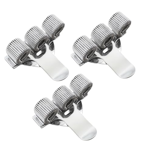Wcawnlt Porte-stylos, 3 Pièces Clip Stylo Argent à Trois Trous, Multi-fonctionnel, Compact et Pratique pour Poche de Chemise, Infirmières et Bureau