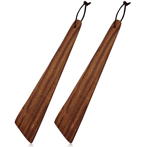 2 Stück Teak Holzspatel, 25cm Flache Holzdrehmaschine Antihaftspatel Set Eierkratzer Kochutensilien aus Holz für Schrott Zerkleinern Drehen und Servieren