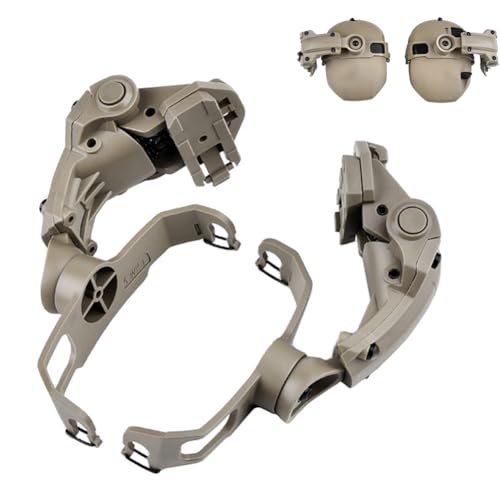 ARC Rail Adapter for Tactical Helmets Fast Helmets Accessories Compatible with Walkers Razor and Razor Digital Earmuffs (Tan)