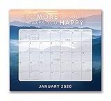Orange Circle Studio 2020 Magnetic Monthly Calendar Pad, Words to Live By