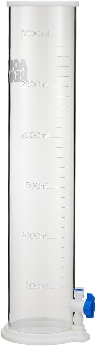 DC-2 Acrylic Aquarium Dosing Container – 3L Auto Top Off Reservoir with Quick Connect Fittings, Low Profile Footprint, Durable Design for Reef Tanks, Saltwater Aquariums & Dosing Pumps