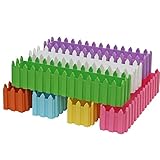 ZWJhj 7Pcs Zaun Blumentopf, Rechteckigen Plastikblumenkasten, Trog Bepflanzung Blume, for Balkonboden Gemüse Saftigen Blumen (Size : 30×8.5×8.5cm)