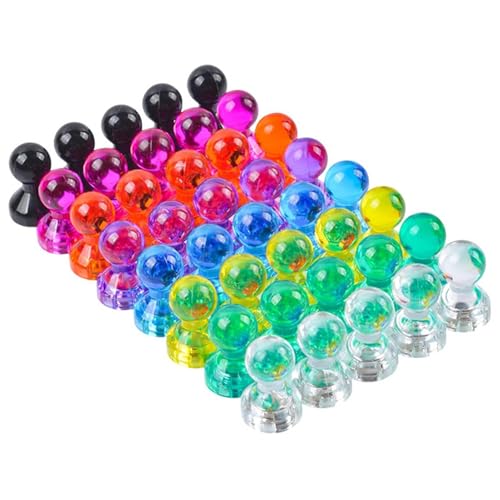 Agujas magnéticas para tablón de anuncios, 40 piezas, imanes para frigorífico, pizarra, pizarra, superficies metálicas, notas, fotos, etc