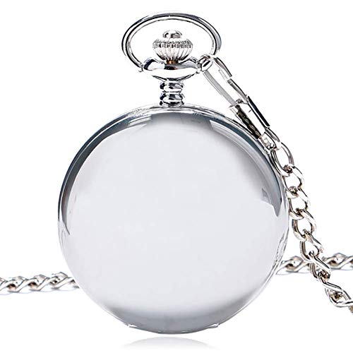 Zmurud Pocket Watch, Silver Smooth Full Hunter Pocket Watch Men's S #TOP23
