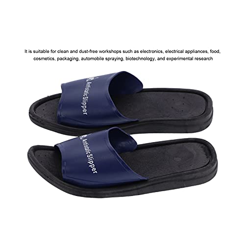 Slippers for Women and Men, AntiStatic PVC Quick Drying Non Slip Slippers DustProof Working Sandals Shoes for Home Bathroom Working Clean Room (44)2