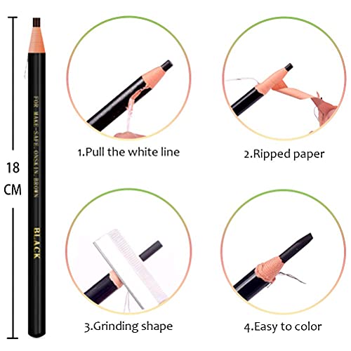 Microblading Pens Tattoo Microblading Pen Waterproof Eyebrow Pencils Brow Pencil Set For Marking, Filling And Outlining, Tattoo Makeup And Microblading Supplies Kit #TOP7