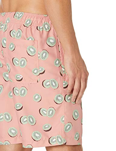 Amazon Essentials Men's 9" Quick-Dry Swim Trunk, Pink Fruit, Large #TOP2