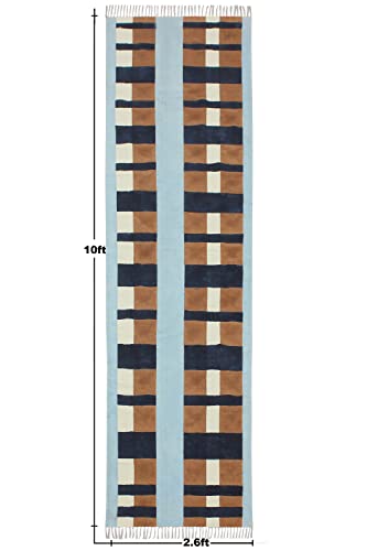 Tapis bohème imprimé à la main en coton de qualité supérieure - 3