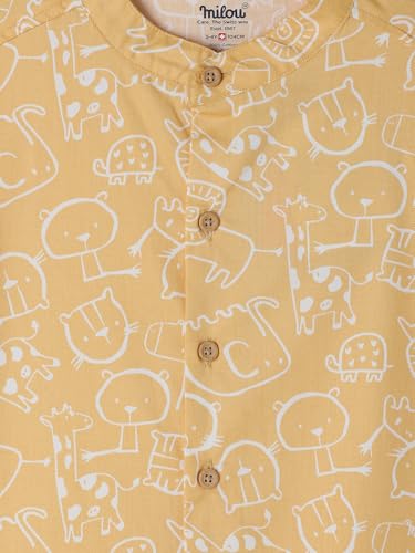 Milou Baby Boy's Regular Fit Shirt (TBANSHT048_Yellow - Image 4 thumbnail