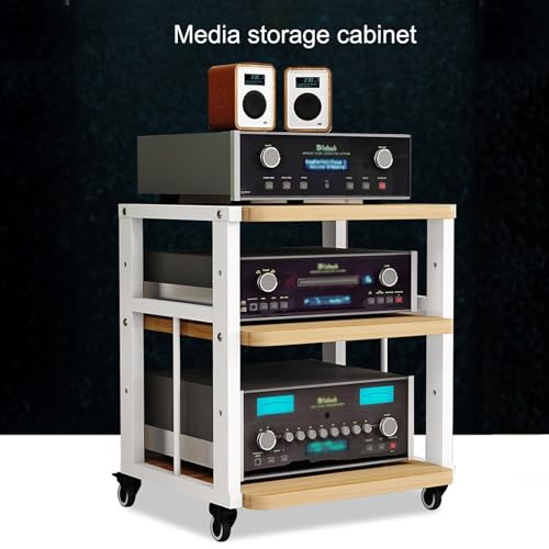Meuble de rangement multimédia moderne et support stéréo réglable pour salon