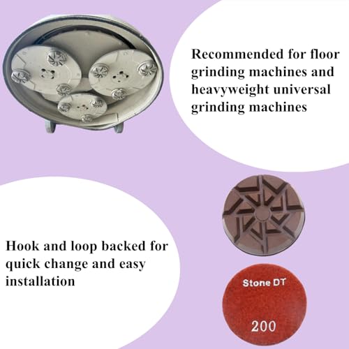 Diamond Polishing Pucks for Floor Grinding Machine, 3 Inch Resin Bond Discs for Concrete, Terrazzo, Marble, Granite, 200#, 9PCS by StoneDT - Image 3