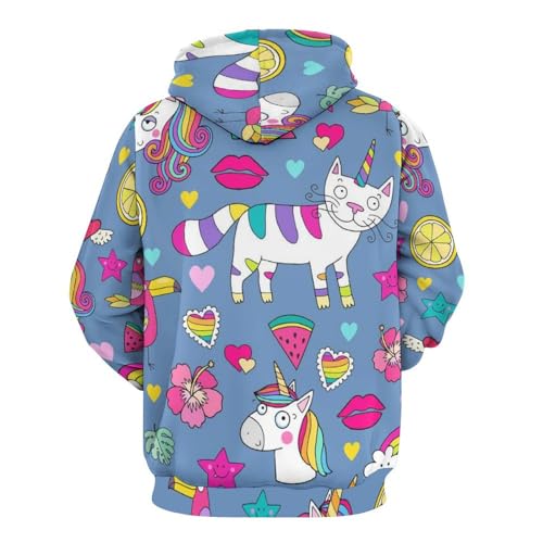 Sweat à capuche chat licorne UMENG pour vos soirées cocooning - 3