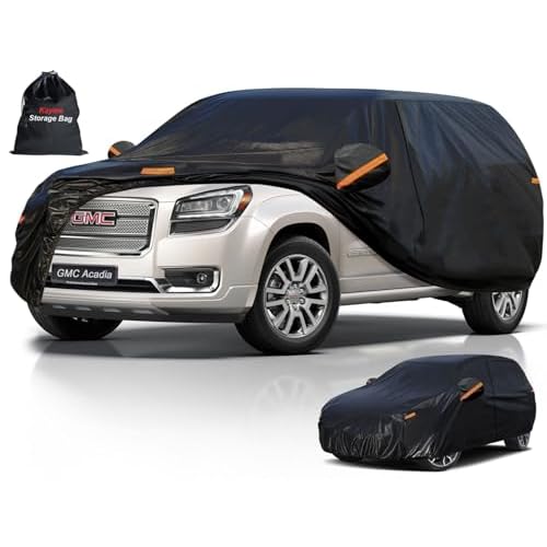 Kayme 7 Layers SUV Car Cover Custom Fit for GMC Acadia (2007-2025) Waterproof All Weather for Automobiles, Outdoor Full Cover Rain Sun UV Protection.