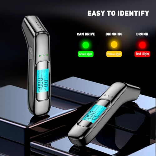 Image of TecoKart Alcohol Testing Machine, Portable Breathalyzer Machine with LCD Digital Screen, Non-Contact Design, USB Rechargeable Drink and Drive Checking Machine