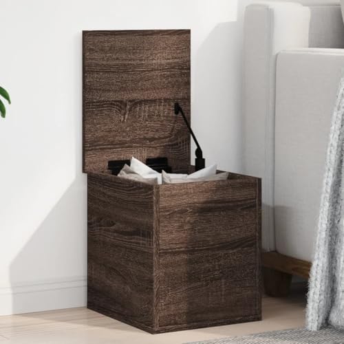 Vetnasa Caja de almacenaje madera ingeniería marrón roble 30x35x35 cm Mobiliario, Armarios y almacenamiento, Baúles de almacenamiento Marrón 7,88 KG
