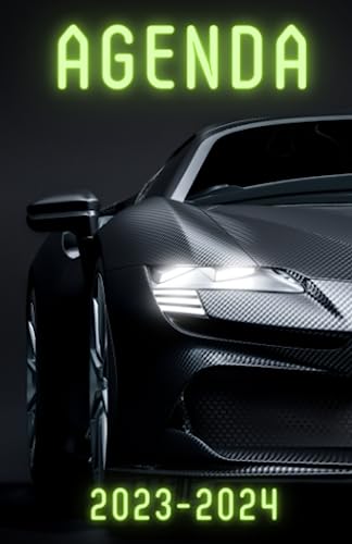 Agenda 2023 2024: organisateur scolaire (Septembre 2023 - Juillet 2024) pour étudiants, collège, lycée.: Planificateur journalier 1 jour par page: Couverture Voiture de luxe sportive noire
