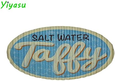 TAFFY Irregular Vintage Tin Sign Bar Pub Home Cafe Room Store Metal Wall Decor