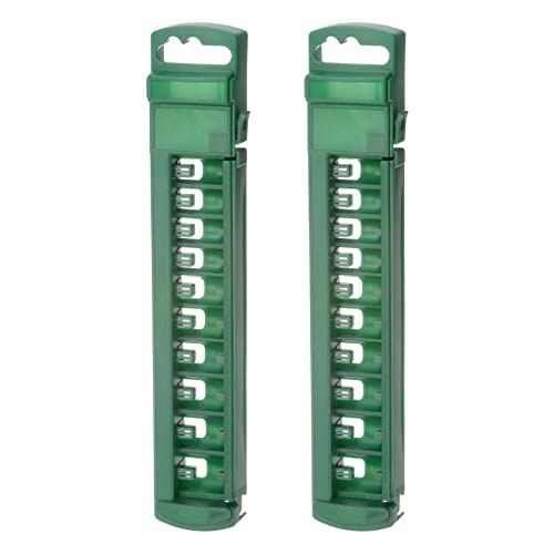 HARFINGTON 2 peças de caixa organizadora de soquetes 1/10.2 cm, 10 compartimentos, suporte de trilho de plástico ABS portátil para soquetes métricos e SAE rasos