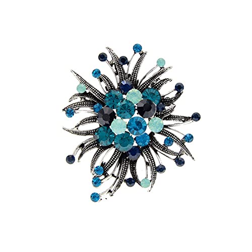 Broches en métal strass fleur pour sublimer une robe de soirée