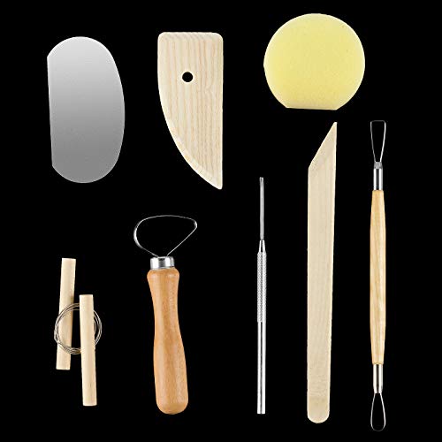 8 Pieces Pottery Tools and Clay Sculpting Tool Set for Pottery Modeling, Smoothing