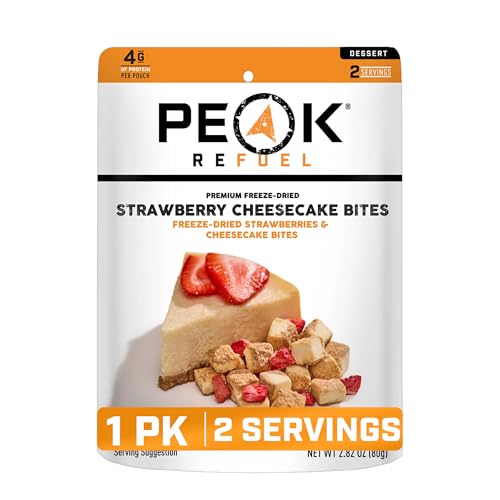 Peak Refuel Strawberry Cheesecake Bites Freeze-Dried Trail Snack, 1-Pack