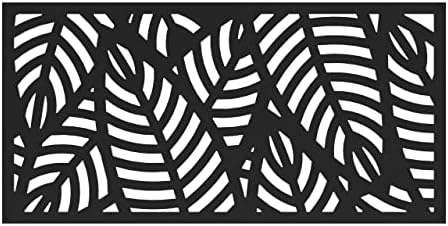 2'x4' Sanibel Decorative Screen, Black