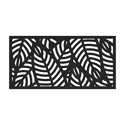 2'x4' Sanibel Decorative Screen, Black