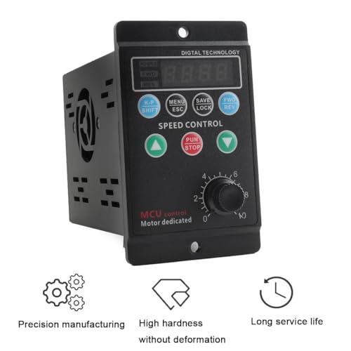 Lfhelper Single Phase to 3 Phase Converter, 220V VFD Variable Frequency Drive, 750W Variable Speed Controller AC Motor Speed Controller, Single-Phase Input 3 Phase Output Motor Controller