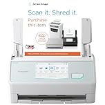 ScanSnap iX2500 Weiß – Ultraschneller Duplex-Scanner mit 45 S./Min., 100-Blatt-ADF, 600 DPI, 5″ Touchscreen, WLAN/Bluetooth/USB-Konnektivität