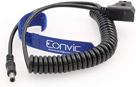 Power Coiled Cable D-tap To Locking DC2.5 - 35-43 Inch Spring Cable For SmallHD & Atomos Monitors