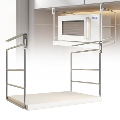 Cesta de almacenamiento, organizador expandible para debajo del estante, paquete de 2 cestas colgantes debajo del estante del armario, adición de ahorro de espacio para despensa, armario de cocina