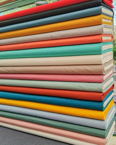 Tissu Coton Uni Oeko-Tex® - au Mètre - Largeur 150cm 120g/m² - Choix de 18 Coloris (Turquoise)