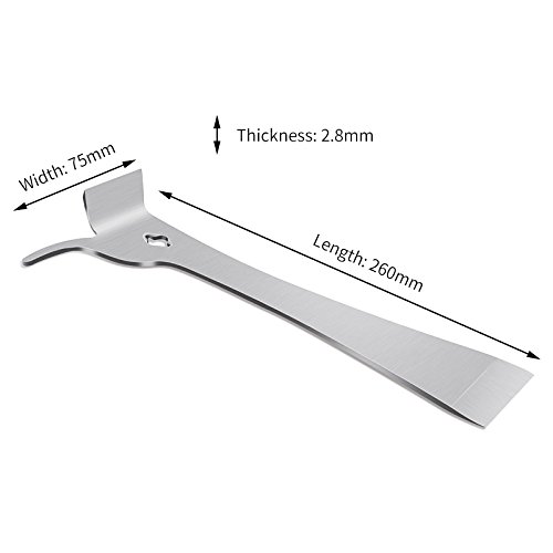 KINGLAKE Beekeepers Polished Stainless Steel Hive Scraper Tool Beekeeping Equipment Tool Silver - Thumbnail 2