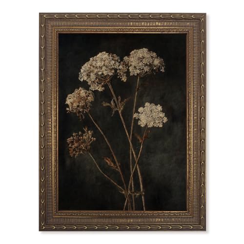 Décor mural cadre or texture grès Flower8 9"L x 12"L
