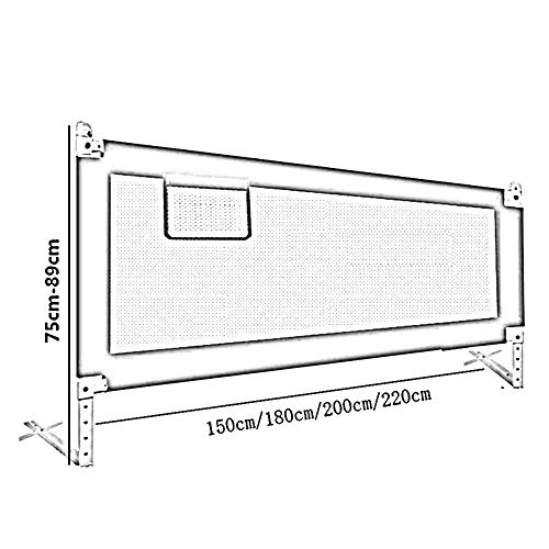Garde-lit bébé levage vertical 220 cm anti-chute lavable - 4
