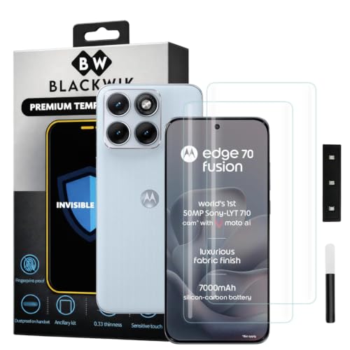 Image of Blackwik UV Curved Tempered Glass for Motorola Edge 70 Fusion 5G | 2-Pack